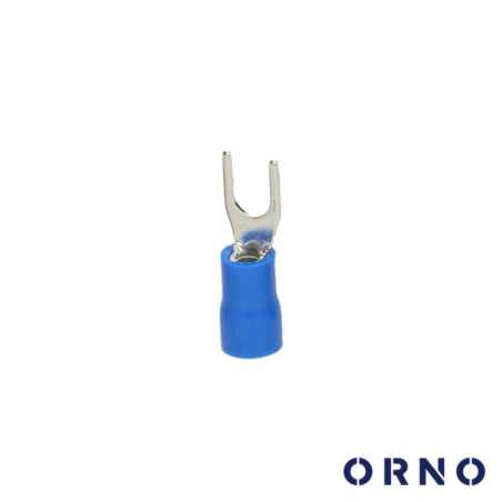 TERMINAL FORQUILHA ISOLADO 25MM 25X AZUL BLISTER ORNO