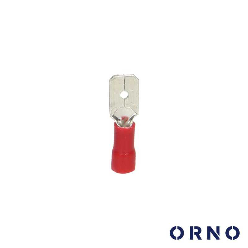 TERMINAL FASTON MACHO ISOLADO 63MM 10X VERMELHO ORNO