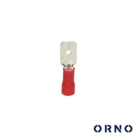 TERMINAL FASTON MACHO ISOLADO 63MM 10X VERMELHO ORNO