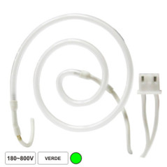 LÂMPADA TUBULAR 180800V NÉON ESPIRAL VERDE
