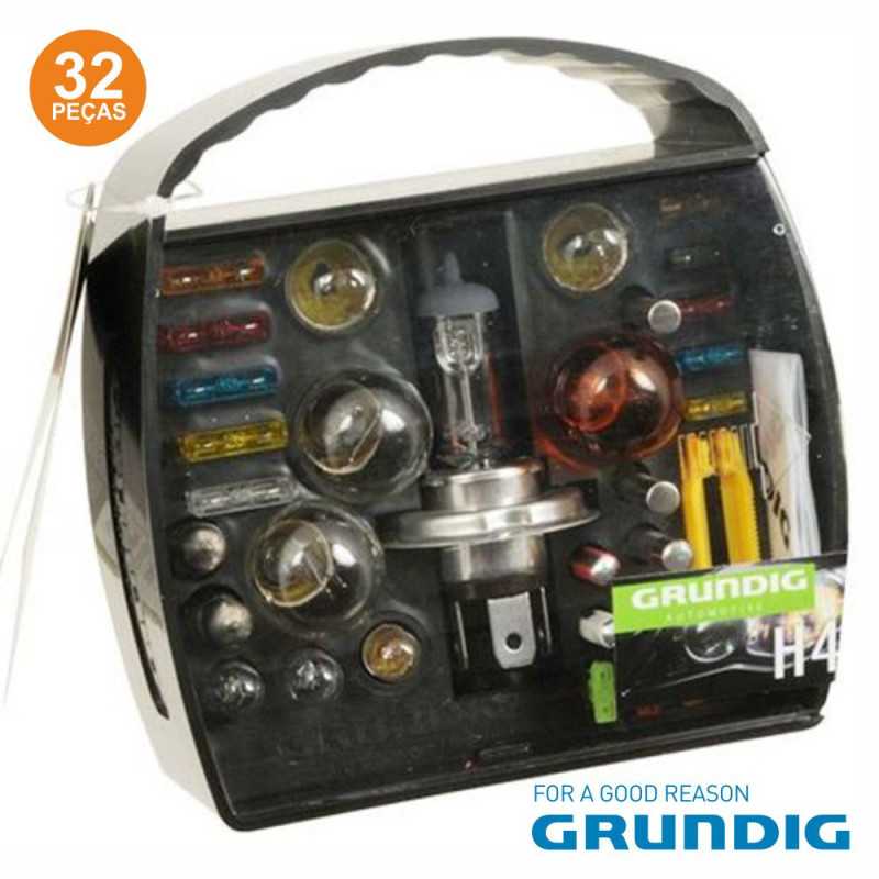 KIT LÂMPADAS E FUSÍVEIS P AUTOMÓVEL 12V H4 GRUNDIG