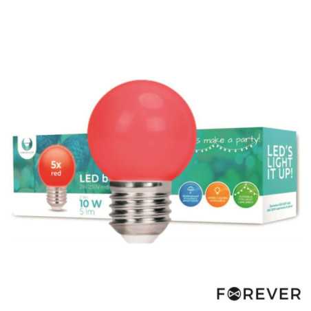 CONJUNTO 5 LÂMPADAS E27 2W10W 230V LED VERMELHO