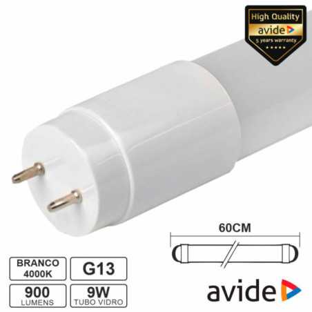 LÂMPADA TUBULAR T8 9W 60CM LEDS G13 4000K 900LM AVIDE