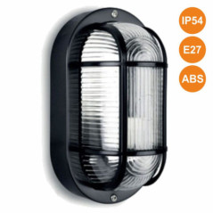 APLIQUE OLHO DE BOI E27 IP54 PRETO