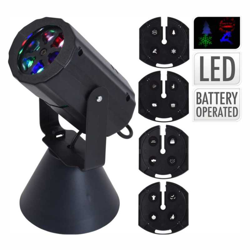 PROJETOR LED INTERIOR A BATERIA C 4 SLIDES