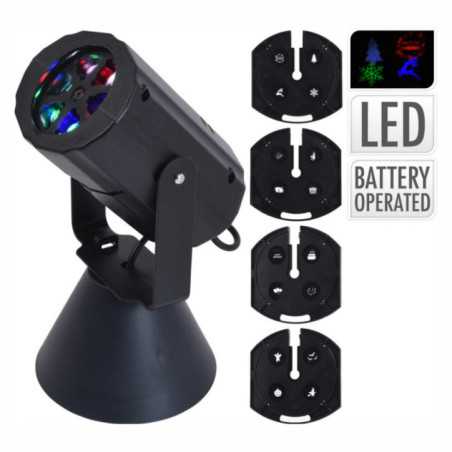 PROJETOR LED INTERIOR A BATERIA C 4 SLIDES
