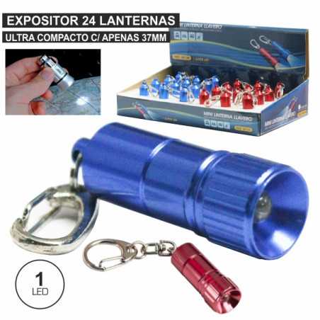 EXPOSITOR 24 LANTERNAS 1 LED TIPO PORTACHAVES