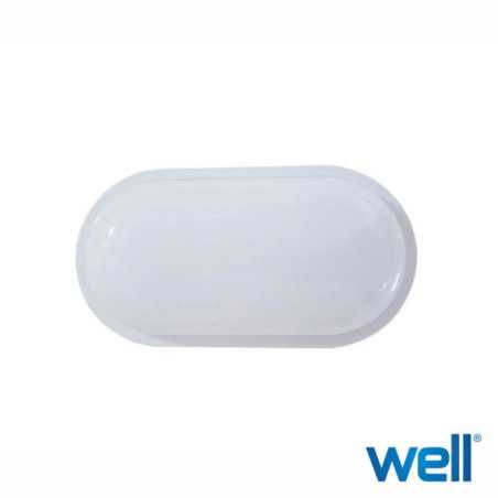 PAINEL LED OVAL APLIQUE 18W IP54 1800LM 6500K WELL