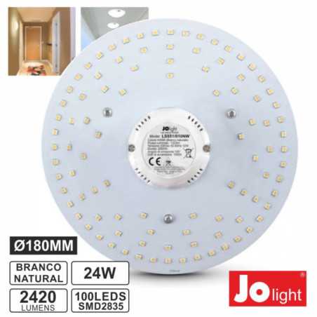 PLACA LED P APLIQUE 24W 2420LM BRANCO NATURAL