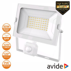 FOCO LED 50W 230V C SENSOR 4000K 3250LM BRANCO IP44 AVIDE