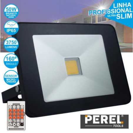 FOCO LED 50W 230V C SENSOR BRANCO NATURAL 3750LM PEREL
