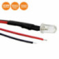 LÂMPADA MINIATURA LED 12V 3MM BRANCO QUENTE 20CM