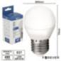 LÂMPADA E27 6W41W 230V LEDS SMD GLOBO BRANCO FRIO 480LM