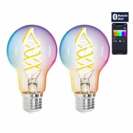CONJUNTO 2 LÂMPADAS E27 49W 230V LED GLOBO RGB BLUETOOTH