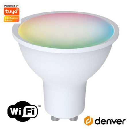 LÂMPADA GU10 5W 230V LED RGB WIFI 300LM DENVER