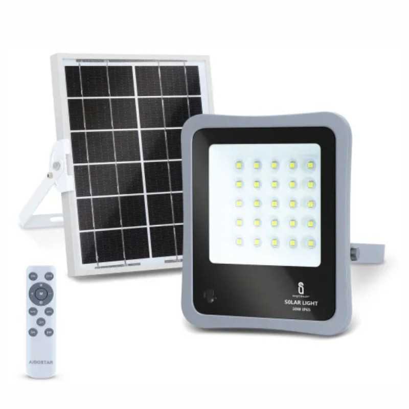 KIT FOCO LED C PAINEL SOLAR 30W 6500K 400LM CINZENTO