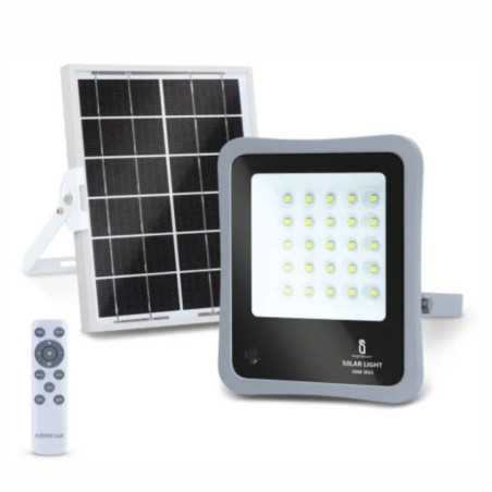 KIT FOCO LED C PAINEL SOLAR 30W 6500K 400LM CINZENTO