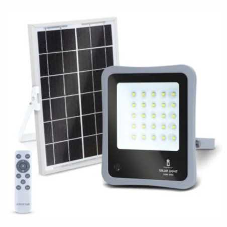 KIT FOCO LED C PAINEL SOLAR 50W 6500K 500LM CINZENTO