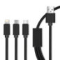 CABO USBA 20 MICRO USBB IPHONE 8P USBC PRETO