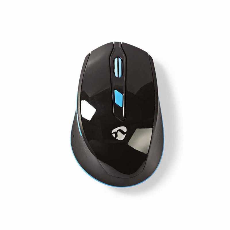 RATO S FIOS SEIS BOTÕES PRETOAZUL NEDIS