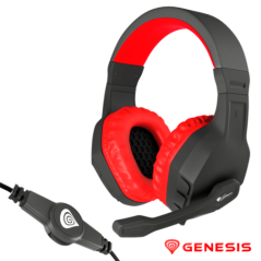 AUSCULTADORES GAMING PRETOVERMELHO ARGON 200 GENESIS