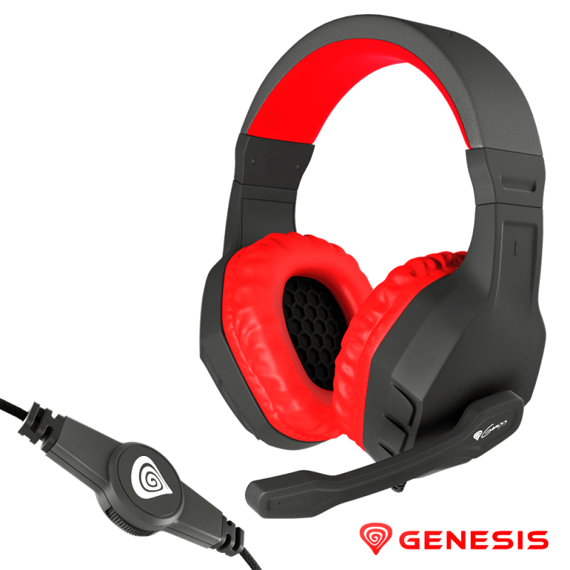 AUSCULTADORES GAMING PRETOVERMELHO ARGON 200 GENESIS