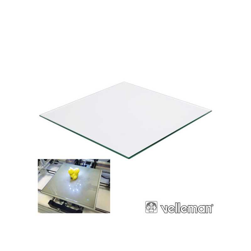 PAINEL VIDRO P IMPRESSORA 3D K8200 215X215X3MM VELLEMAN