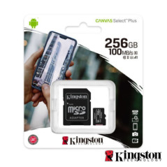 CARTÃO MEMÓRIA MICRO SDXC 256GB UHSI ADAPTADOR KINGSTON