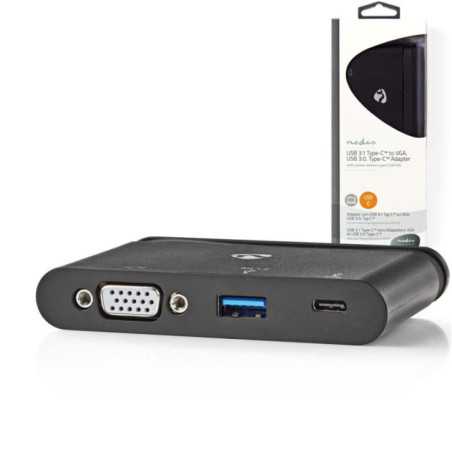 HUB USBC C USBC USB 30 VGA 100W NEDIS