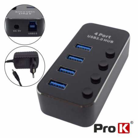 HUB USB 30 4 PORTAS C ALIMENTADOR PROK