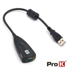 ADAPTADOR PLACA SOM USB 71 C 2 FICHAS JACK PROK