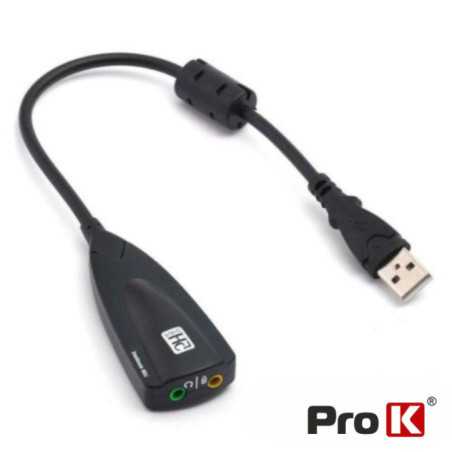 ADAPTADOR PLACA SOM USB 71 C 2 FICHAS JACK PROK