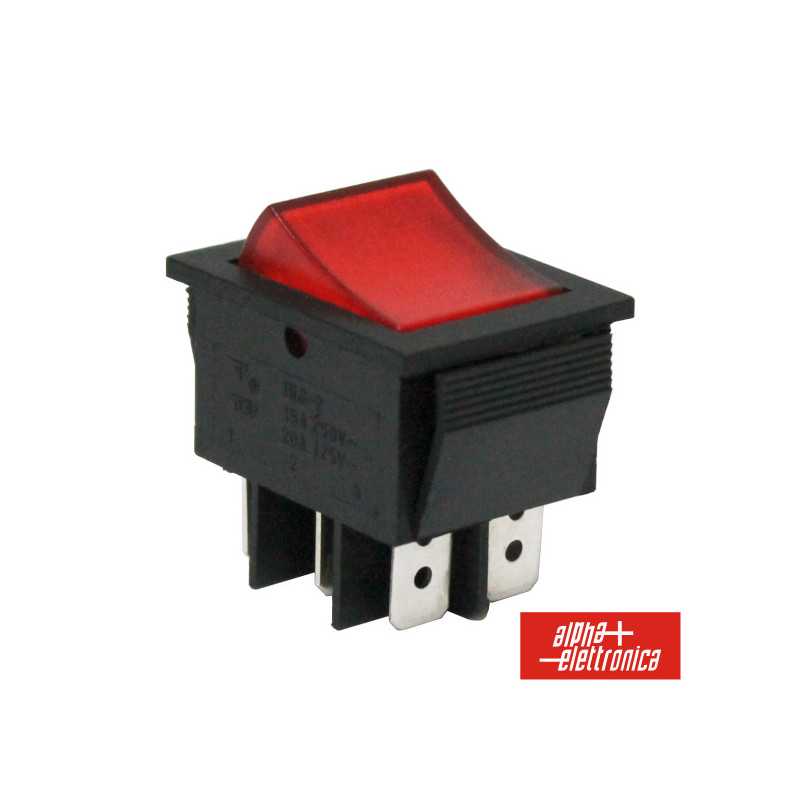 COMUTADOR MINIATURA 15A250V DPDT ONON