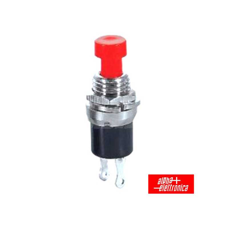 INTERRUPTOR PRESSÃO MINI REDONDO NORM ABERTO VERMELHO