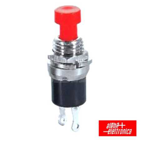 INTERRUPTOR PRESSÃO MINI REDONDO NORM ABERTO VERMELHO