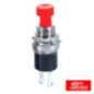 INTERRUPTOR PRESSÃO MINI REDONDO NORM ABERTO VERMELHO