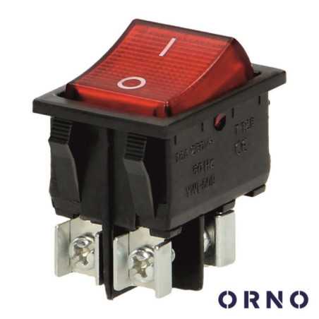 INTERRUPTOR BASCULANTE C LUZ 16A230V DPST ONOFF ORNO