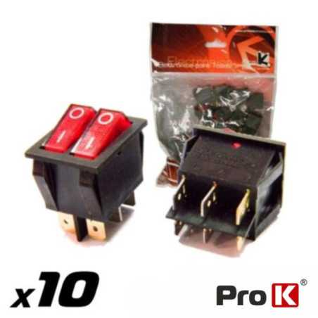 INTERRUPTOR BASCULANTE C LUZ 15A250V SPST ONOFF 10X PROK