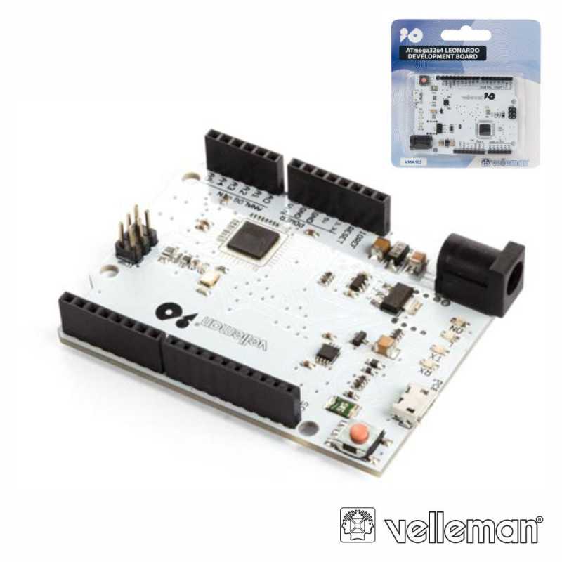 PLACA DE DESENVOLVIMENTO LEONARDO ATMEGA32U4 VELLEMAN