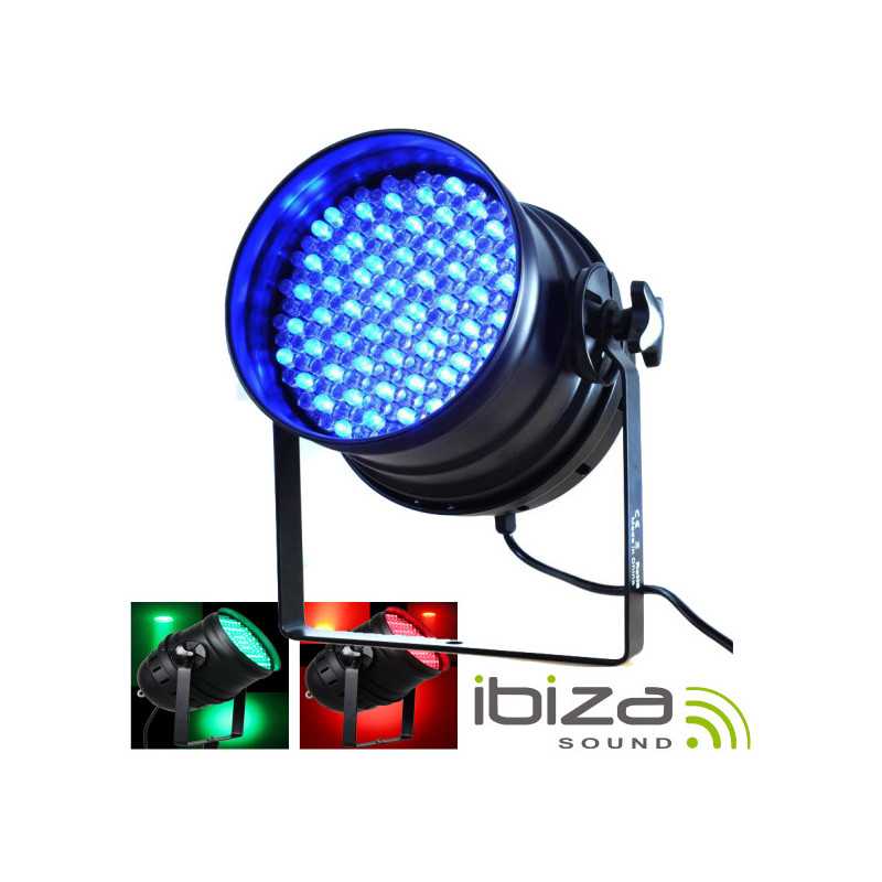 PROJETOR PAR64 C 177 LEDS RGB 5MM DMX 36W IBIZA