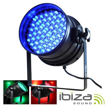 PROJETOR PAR64 C 177 LEDS RGB 5MM DMX 36W IBIZA