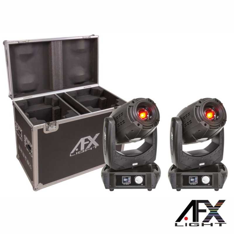 CONJUNTO 2 MOVING HEAD 150W BEAMSPOTWASH C MALA AFXLIGHT