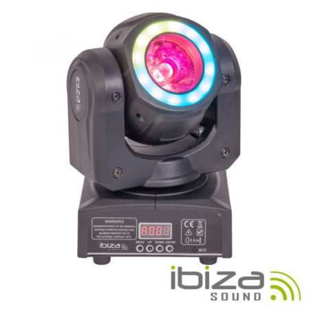 MOVING HEAD 40W 2 EM 1 BEAMWASH ANEL 12 LEDS DMX MIC IBIZA