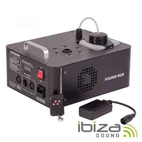MÁQUINA DE FUMOS 900W VERTICAL 6LED RGB COMANDO DMX IBIZA