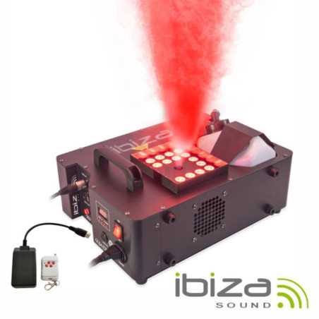 MÁQUINA DE FUMOS 1500W 24 LEDS 3W RGB C COMANDO IBIZA