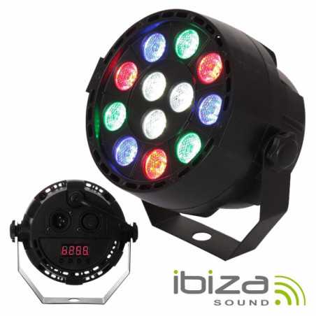 PROJETOR PAR C 12 LEDS 1W CREE RGBW DMX MIC IBIZA