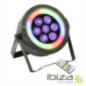 PROJETOR PAR C 7 LEDS 6W RGBW 1 ANEL LED DMX IBIZA