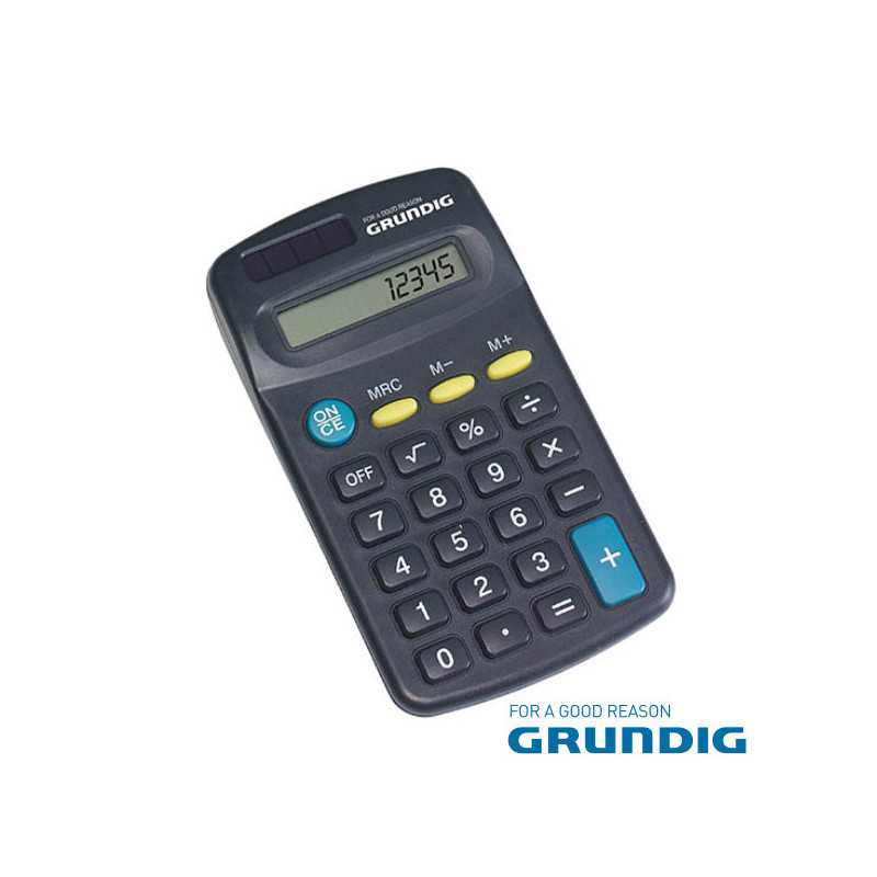 MÁQUINA CALCULADORA 8 DÍGITOS SOLAR GRUNDIG