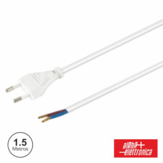 CABO DE ALIMENTAÇÃO MACHO 2P BRANCO