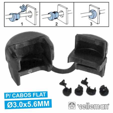 PASSA CABOS FLAT C 3X56MM 16MM VELLEMAN
